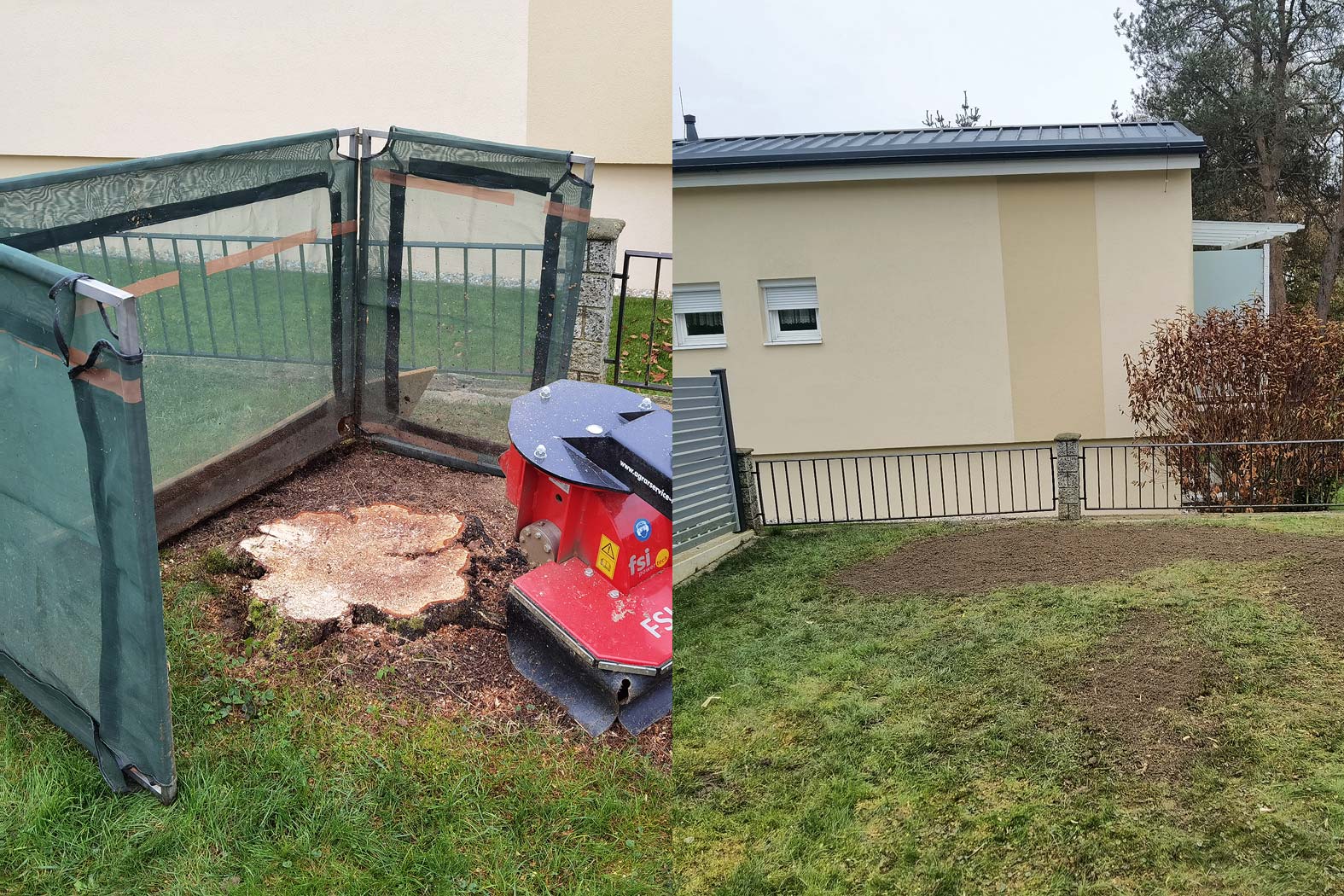 harbmasta stefan harb gruenraumpflege landschaftspflege suedoststeiermark graz-umgebung wurzelstockfräsen forstfräsen stockfräsen wurzelstock entfernen